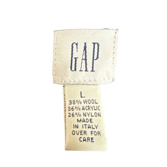 Y2K GAP Sweater Dress Collared Sz L Wool Blend Capsule Made in Italy Witchy Goth - Picture 7 of 8